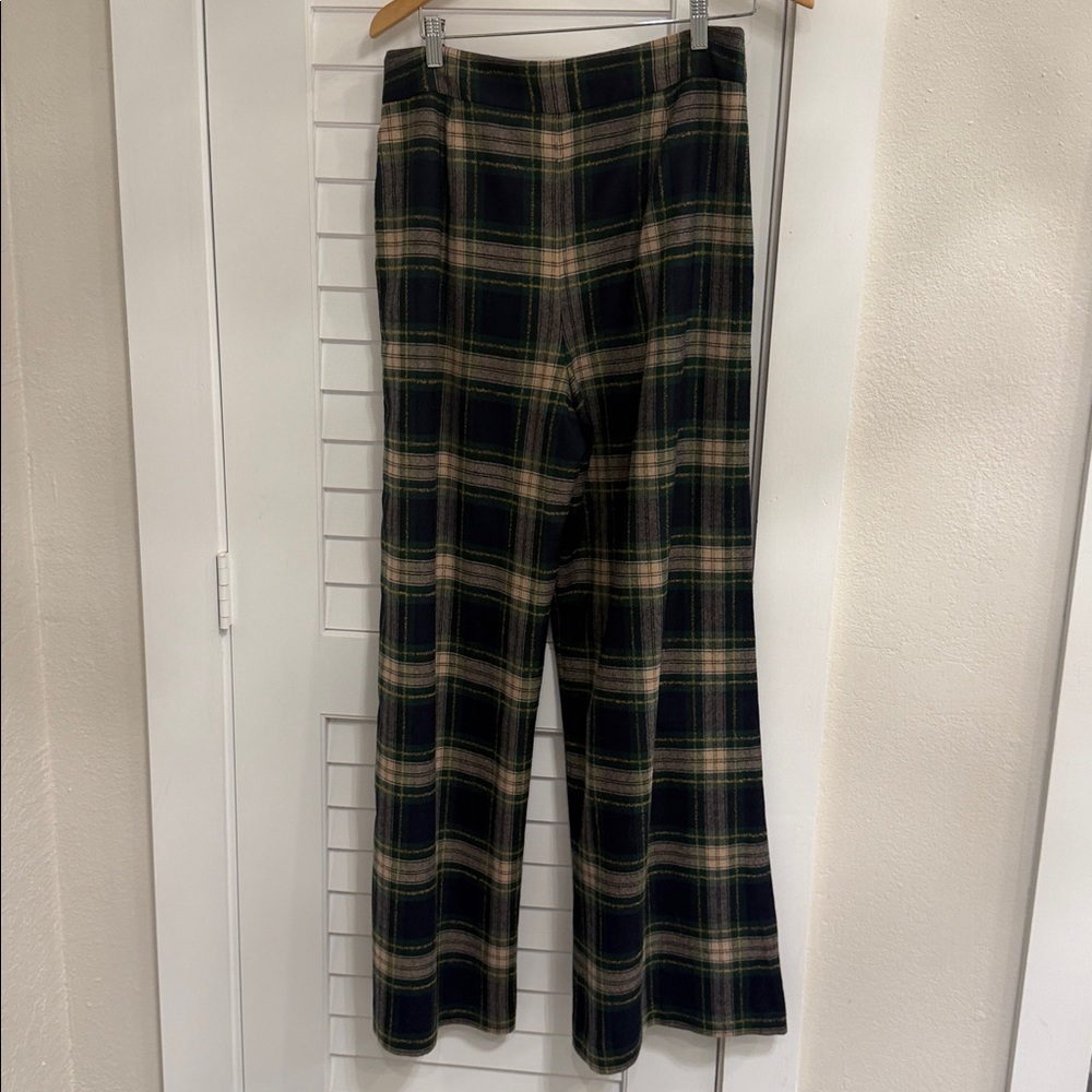Sezane Navy and Green Plaid AZZIO TROUSERS - Picture 7 of 7